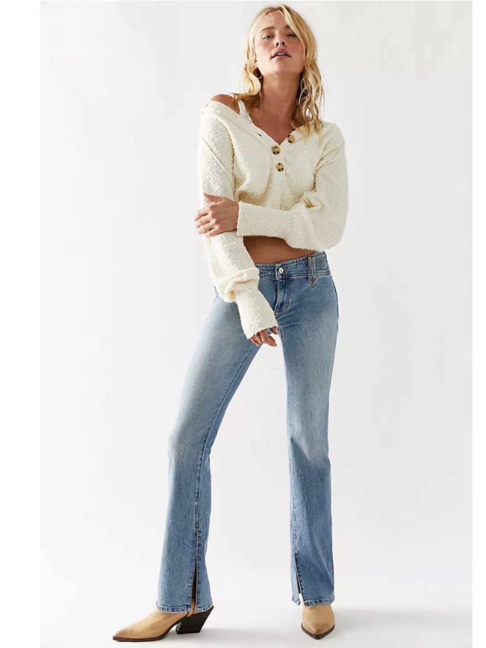 Free People Stillwater Low Rise Slim Flare Jeans Size 28